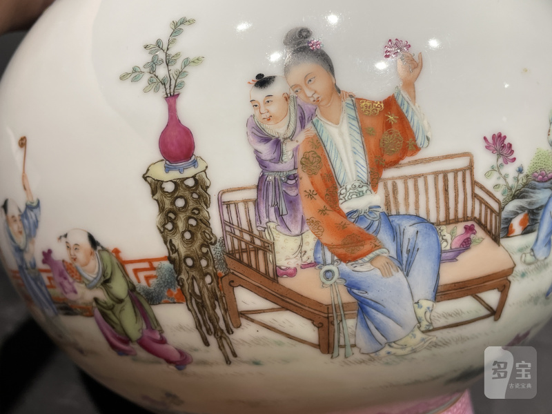 民国 粉彩婴戏图赏瓶 - 图6